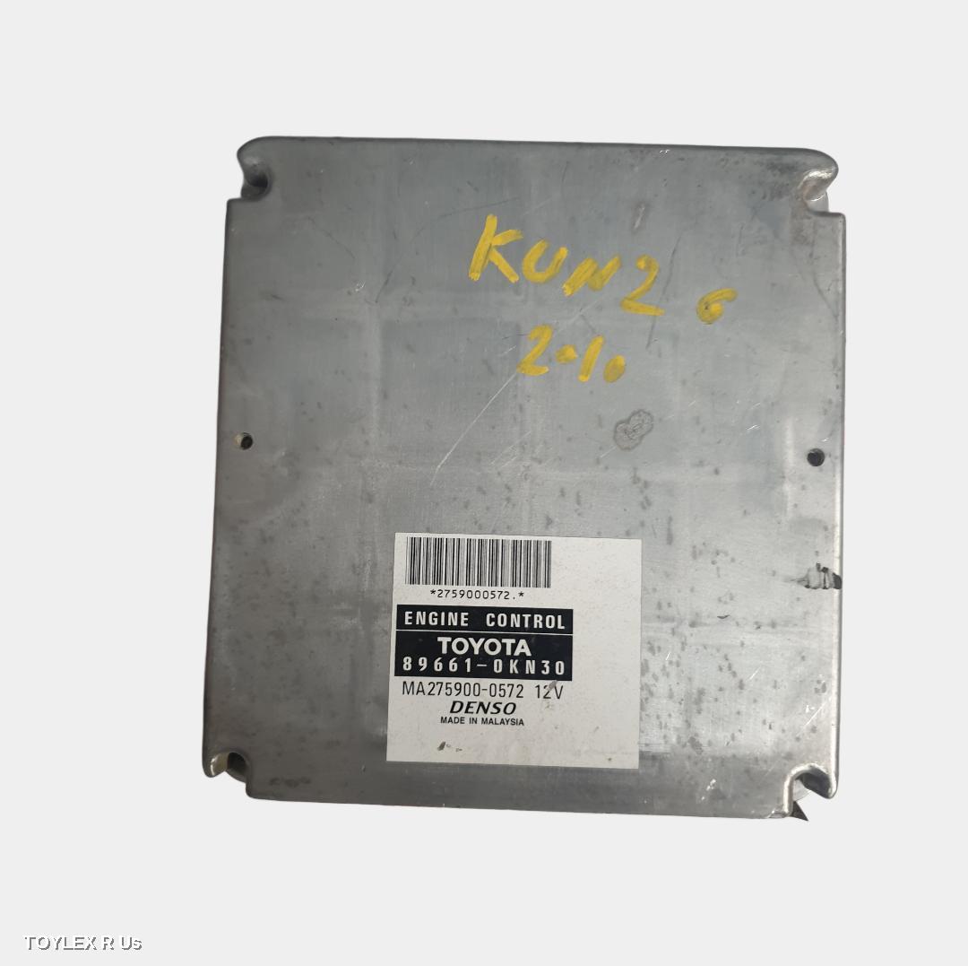 TOYOTA HILUX 2010 Ecu ENGINE ECU, 3.0, 1KD-FTV, DIESEL, MANUAL, 4WD, P/N 896610KN30, ECU ONLY