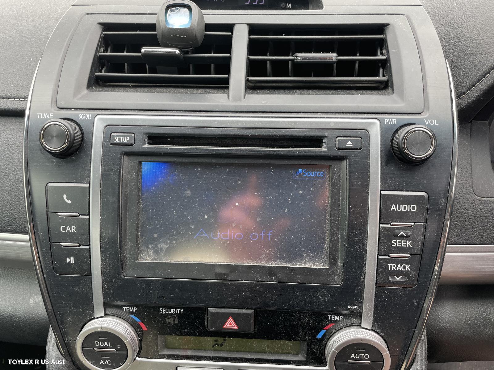 TOYOTA CAMRY 2012 Radio/Cd/Dvd/Sat/Tv 6.1in TOUCHSCREEN (P/N ON FACE 100035), ASV50/AVV50