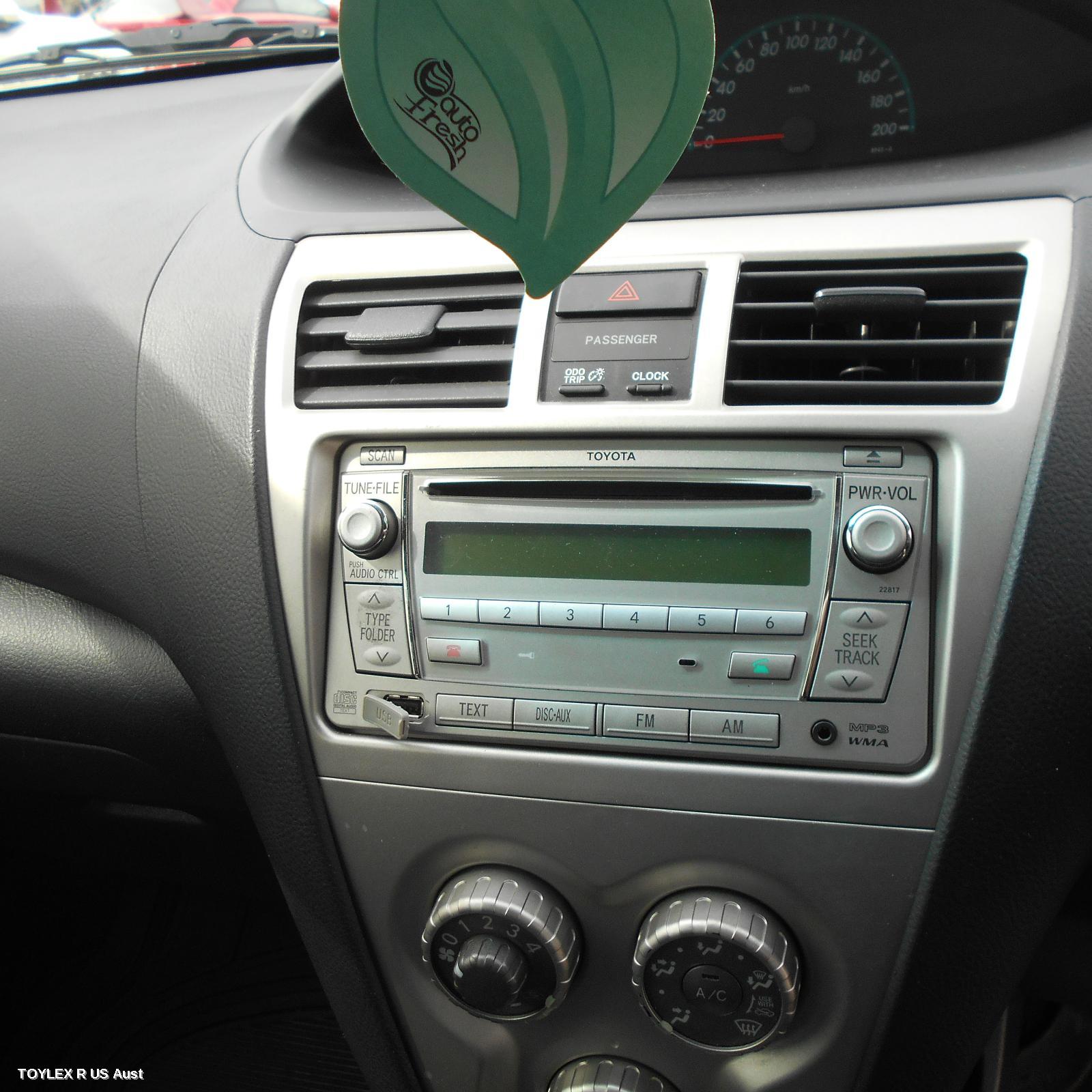 TOYOTA YARIS 2009 Radio/Cd/Dvd/Sat/Tv CD/MP3 PLAYER, NCP9#, SINGLE