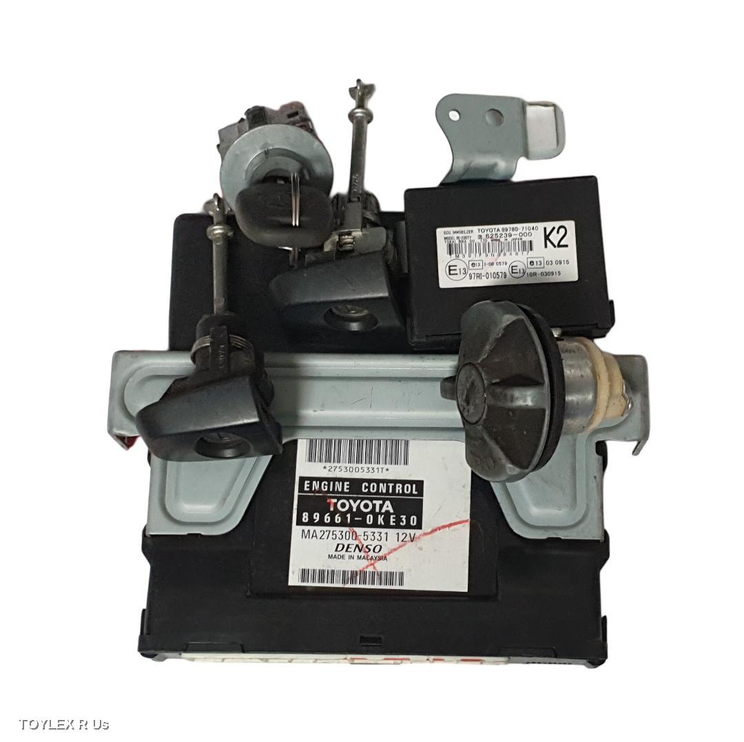 TOYOTA HILUX 2010 Ecu ENGINE ECU, 2.7, 2TR-FE, PETROL, AUTO, 2WD, P/N 896610KE30, SEC SET (ECU/IMM/READER/KEY)