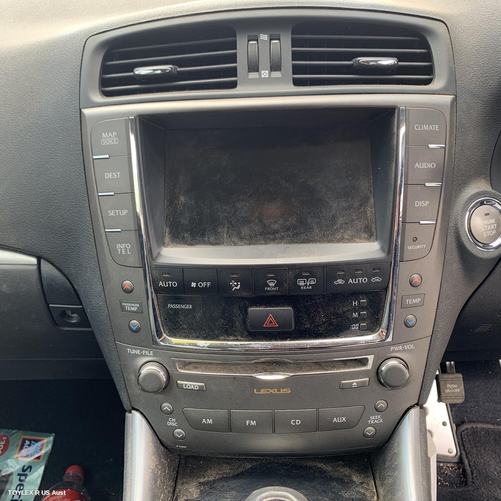 LEXUS IS250/IS250C 2012 Radio/Cd/Dvd/Sat/Tv DISPLAY/CONTROL UNIT, SAT NAV TYPE, GSE20R