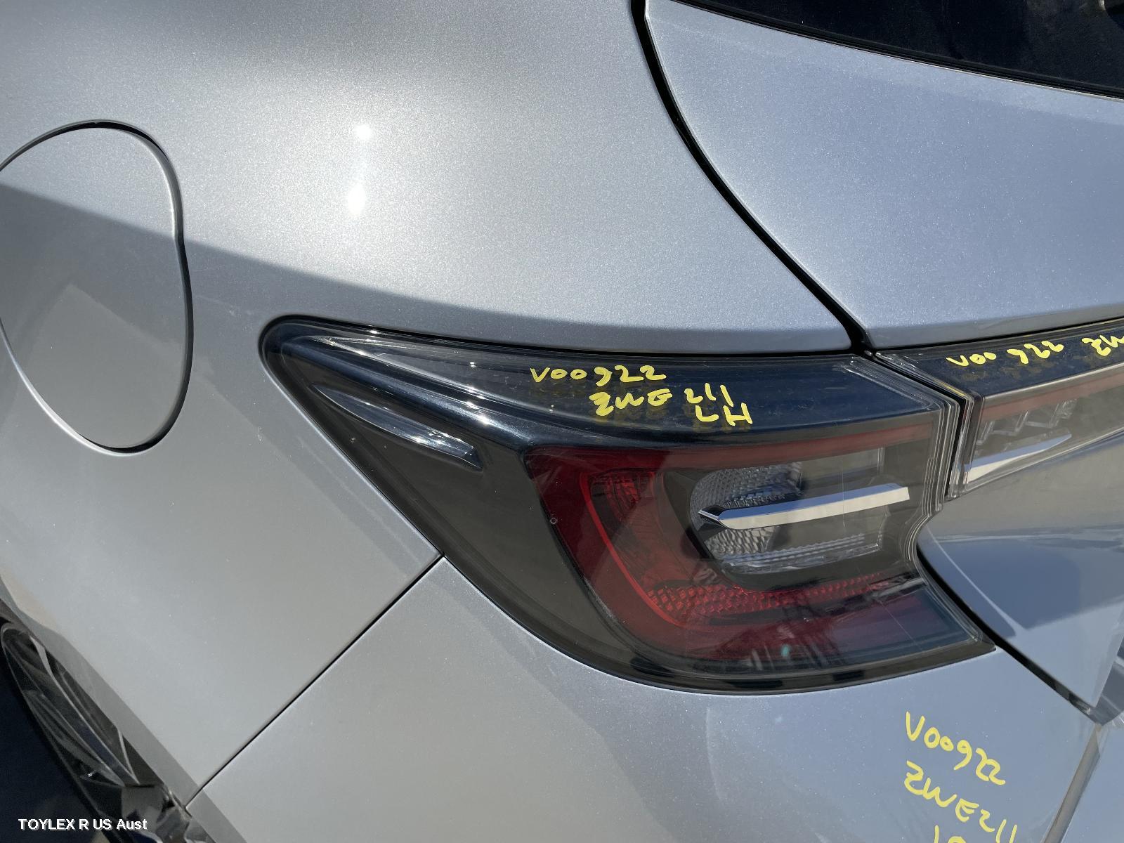 TOYOTA COROLLA 2019 Left Taillight E210, IN BODY, HATCH/WAGON