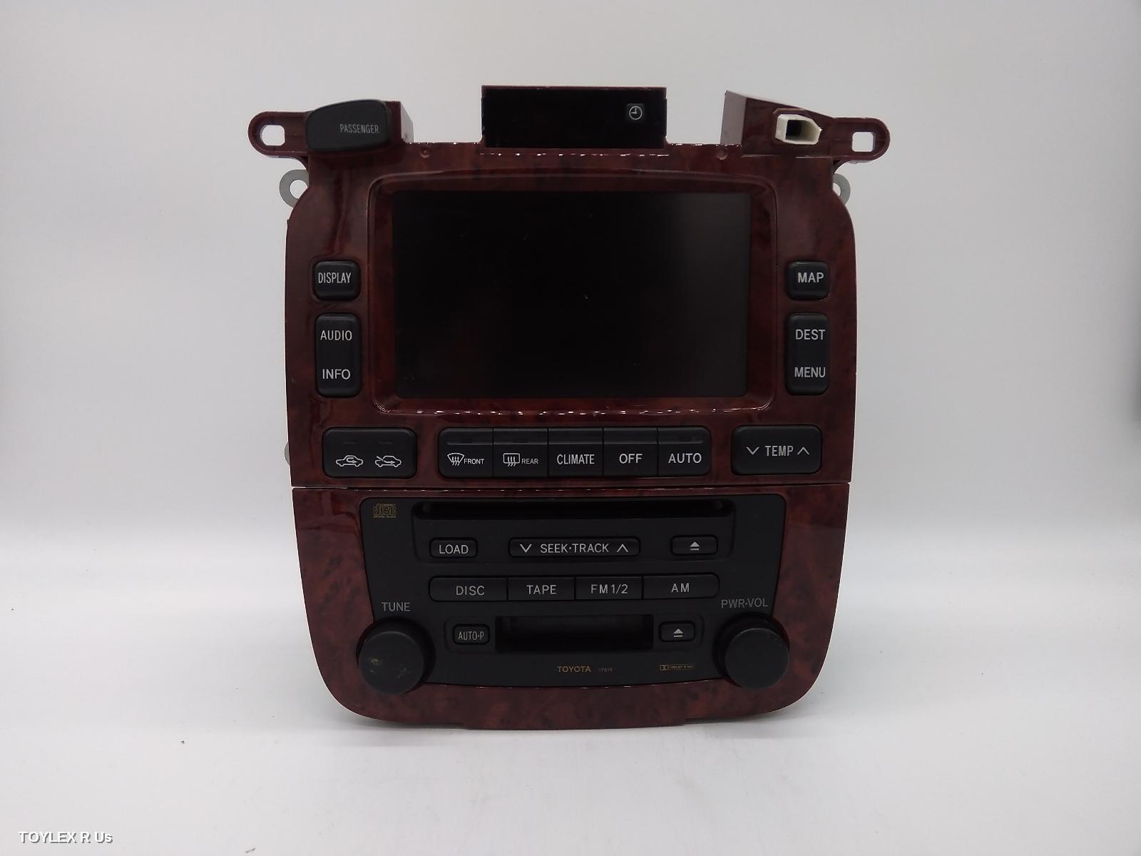 TOYOTA KLUGER 2004 Radio/Cd/Dvd/Sat/Tv CD/SAT NAV HEAD UNIT, MCU28R, GRANDE