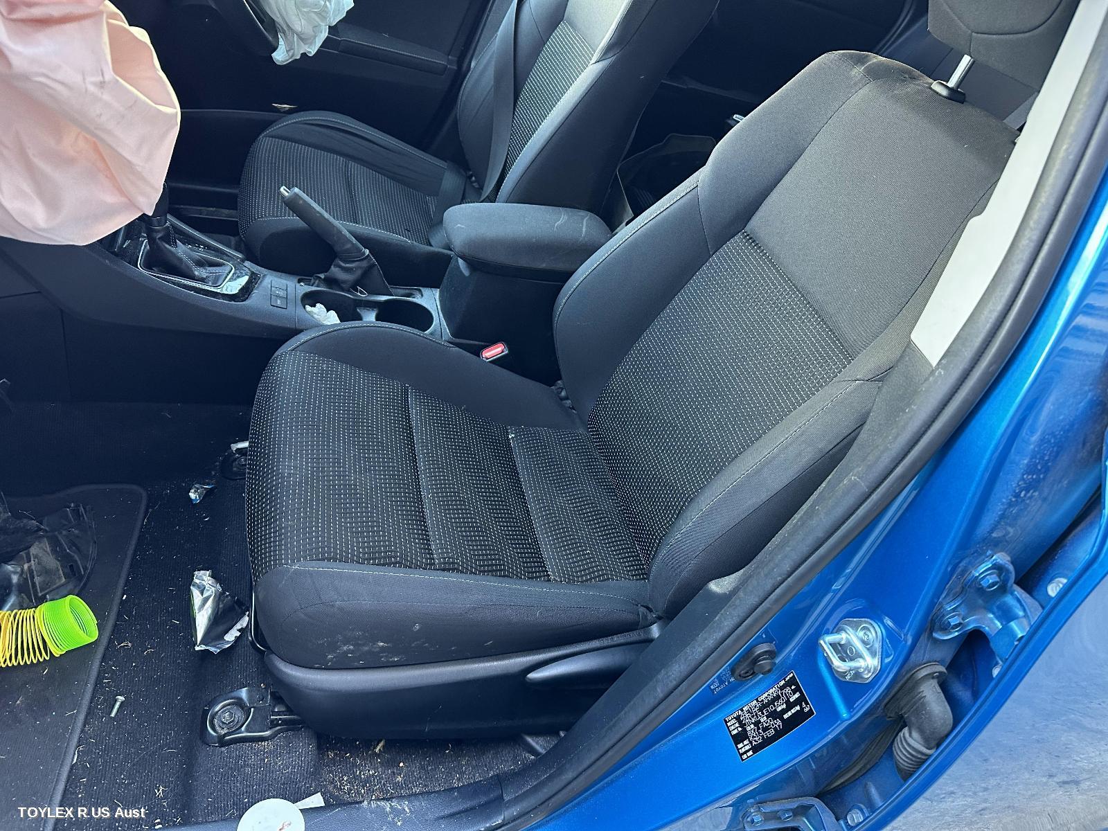 TOYOTA COROLLA 2017 Front Seat LH FRONT, ZRE182R/ZWE186R, HATCH, CLOTH, ASCENT/ASCENT SPORT/HYBRID