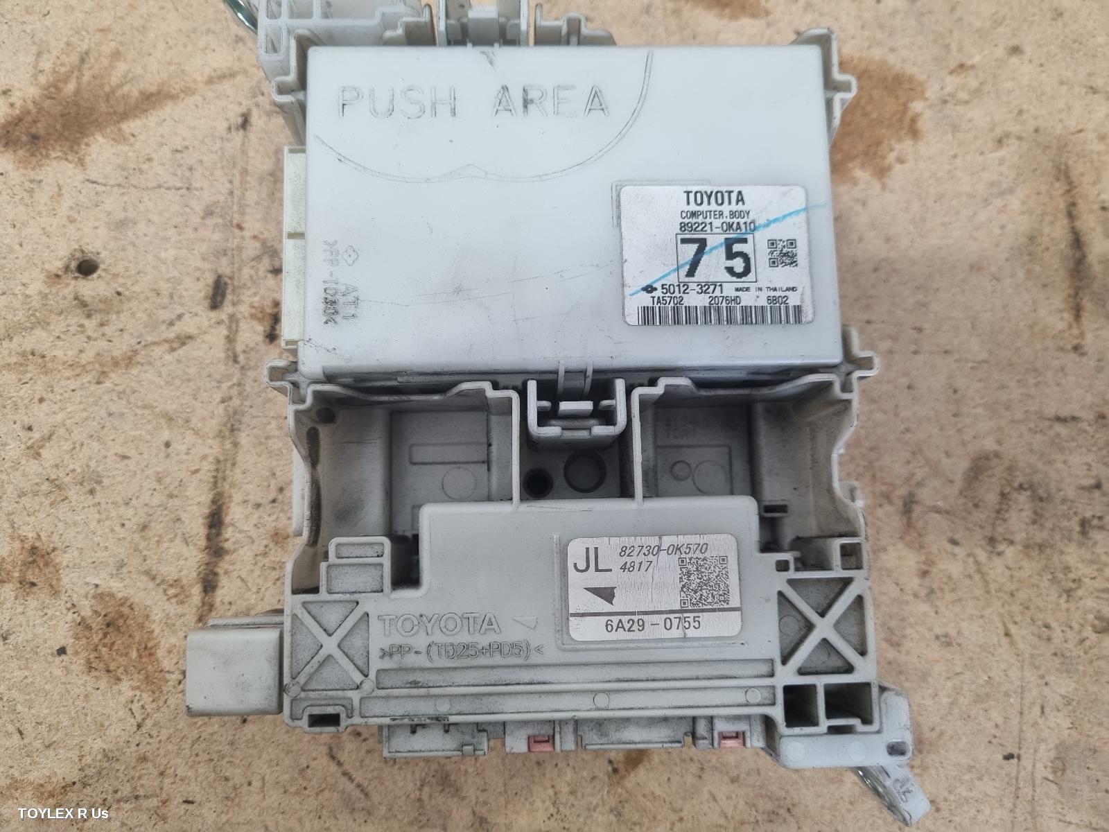 TOYOTA HILUX 2016 Ecu BCM (UNDER DASH FUSE BOX MOUNTED), P/N 892210KA10