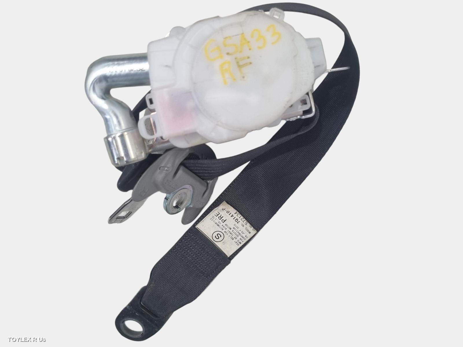 TOYOTA RAV4 2011 Seatbelt/Stalk RH FRONT, SEAT BELT ONLY, ACA33/ACA38