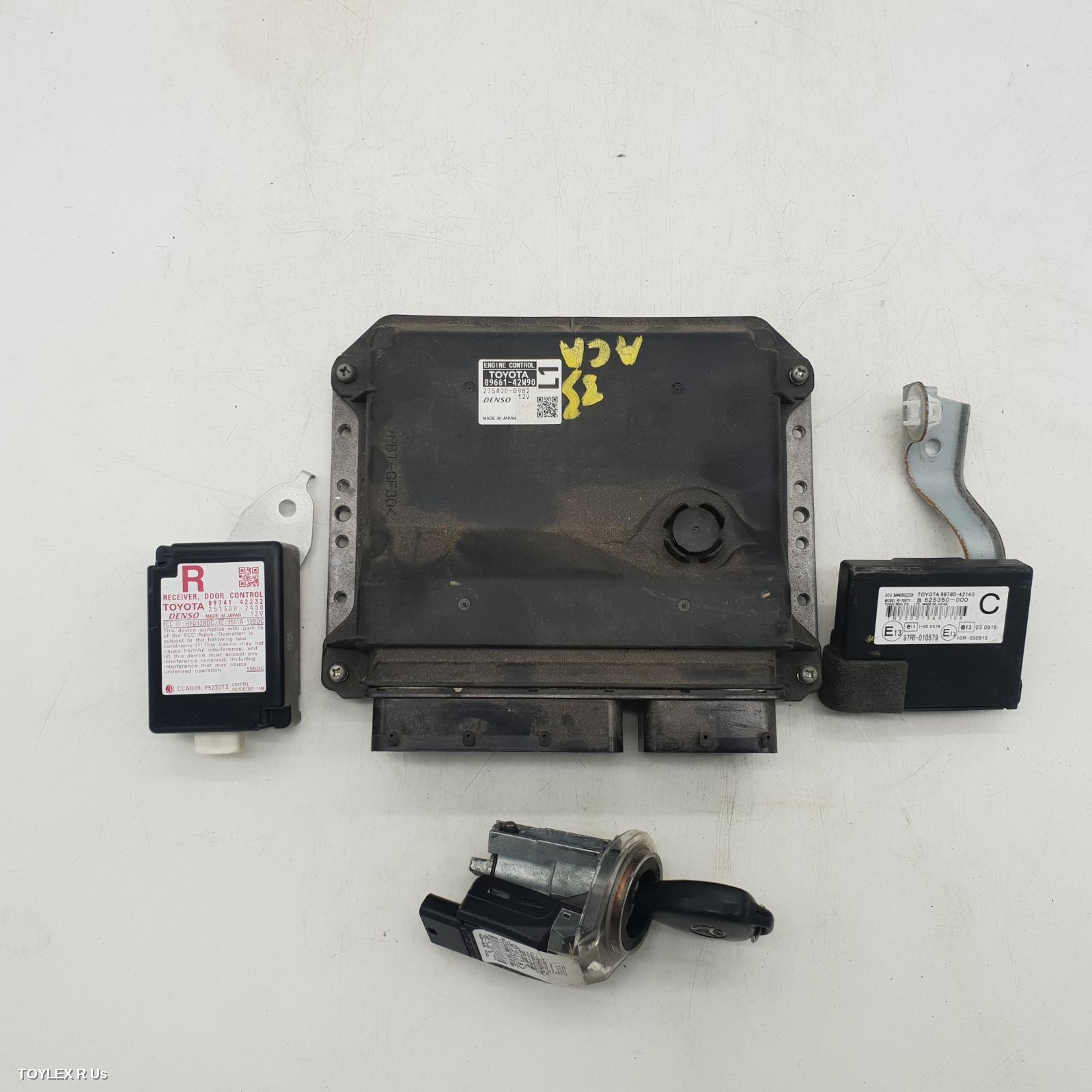 TOYOTA RAV4 2010 Ecu ENGINE ECU, 2.4, 2AZ-FE, AUTO T/M, 89661-42M90, SEC SET (ECU/IMM/READER/KEY), ACA33
