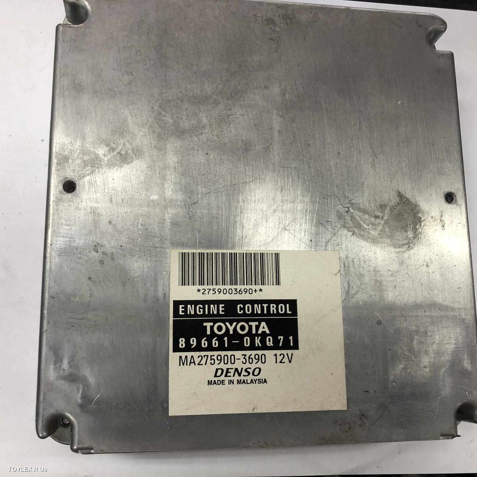 TOYOTA HILUX 2010 Ecu ENGINE ECU, 3.0, 1KD-FTV, DIESEL, MANUAL, P/N 89661-0KQ71, ECU ONLY