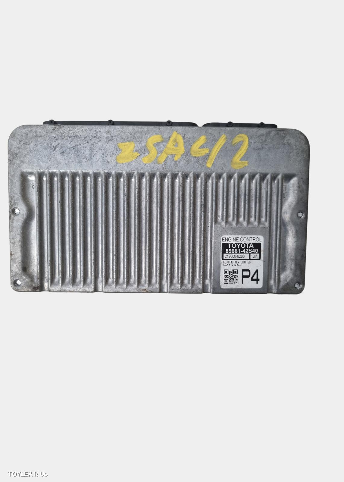 TOYOTA RAV4 2014 Ecu ENGINE ECU, 2.0, 3ZR-FE, PETROL, AUTO T/M, ECU ONLY, ZSA42R