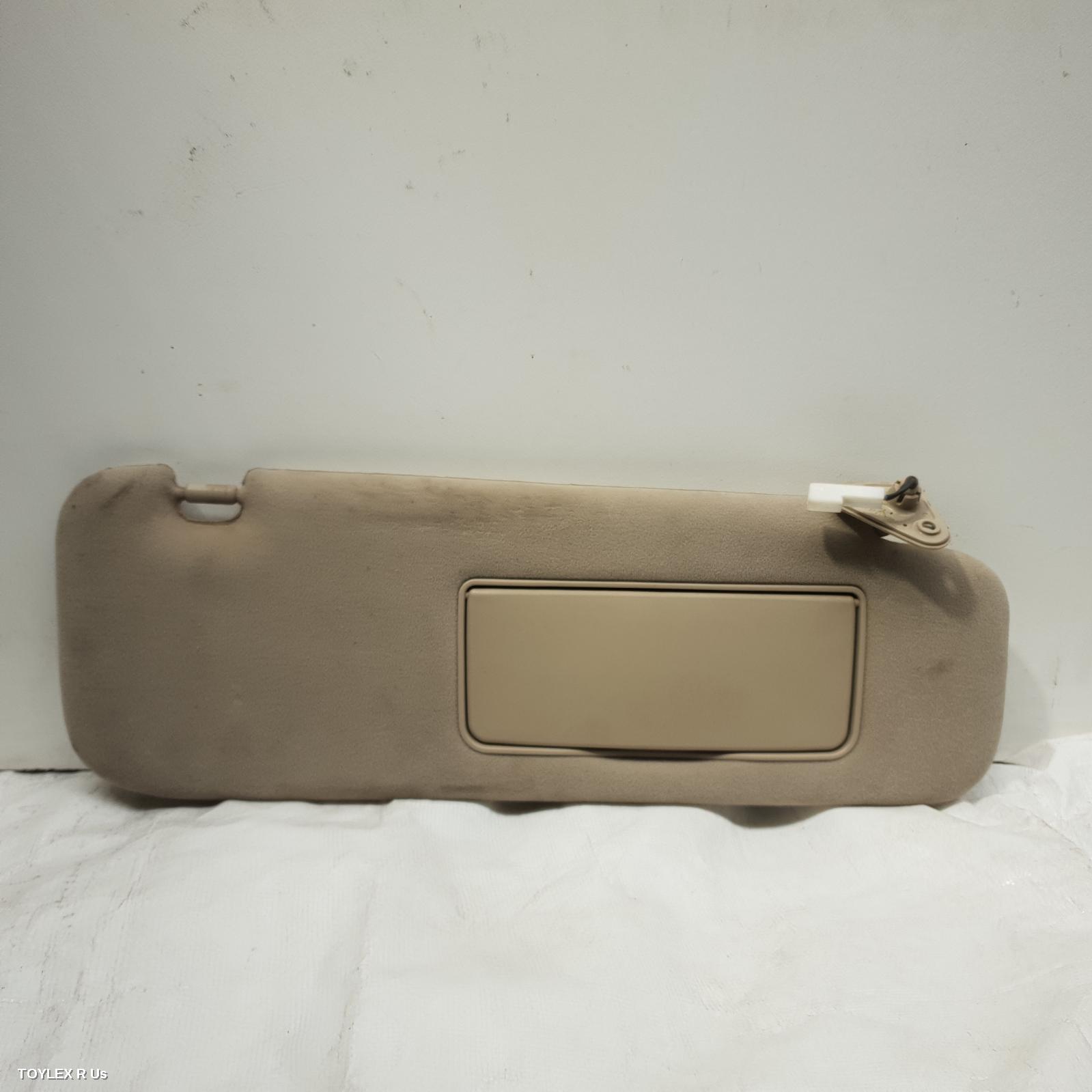 TOYOTA LANDCRUISER 2005 Sunvisor 100 SERIES, RH SIDE, TAN, CLOTH, EXTENDABLE TYPE