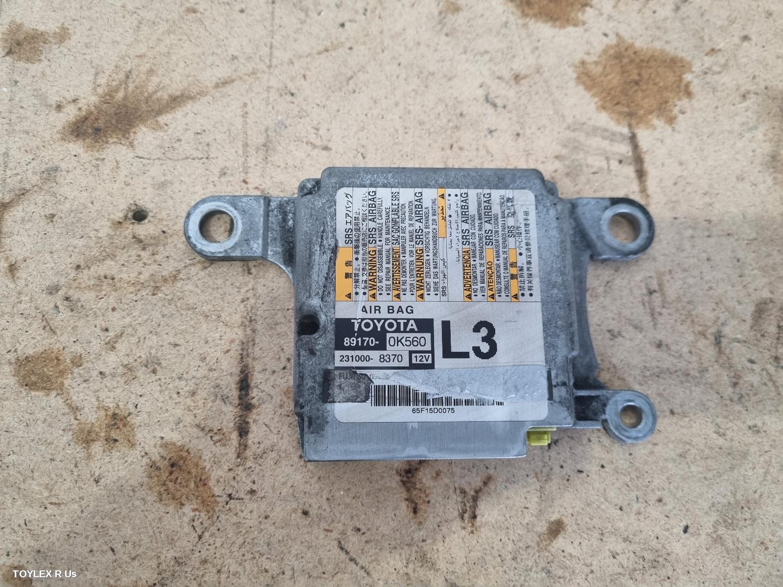 TOYOTA HILUX 2016 Airbag Module/Sensor MODULE, SINGLE CAB, 4WD, P/N 891700K560