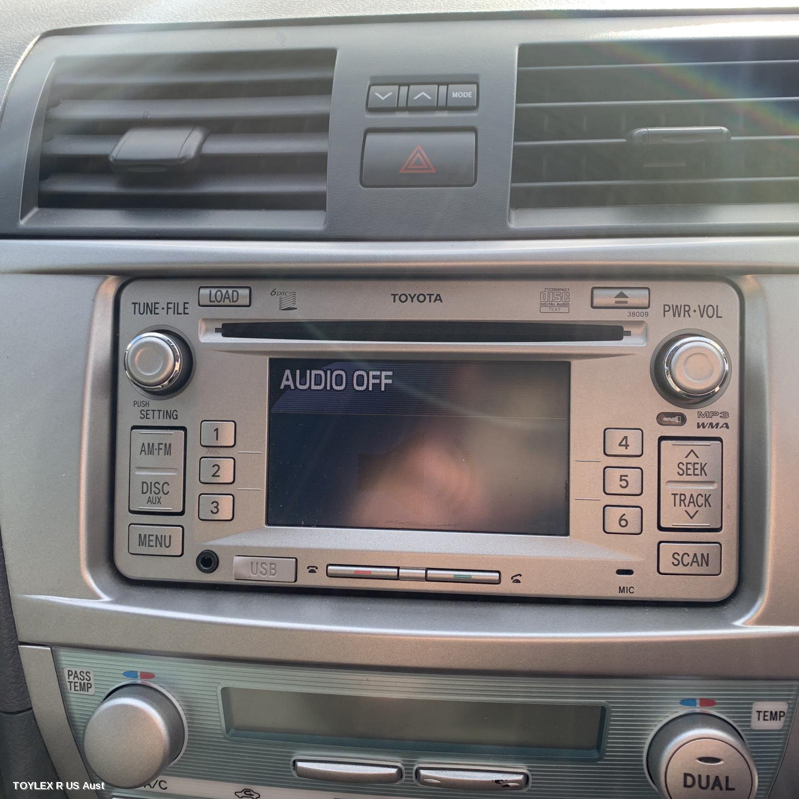 TOYOTA CAMRY 2011 Radio/Cd/Dvd/Sat/Tv CD STACKER-6 DISC, ACV40, W/ BLUETOOTH & REVERSE CAMERA TYPE