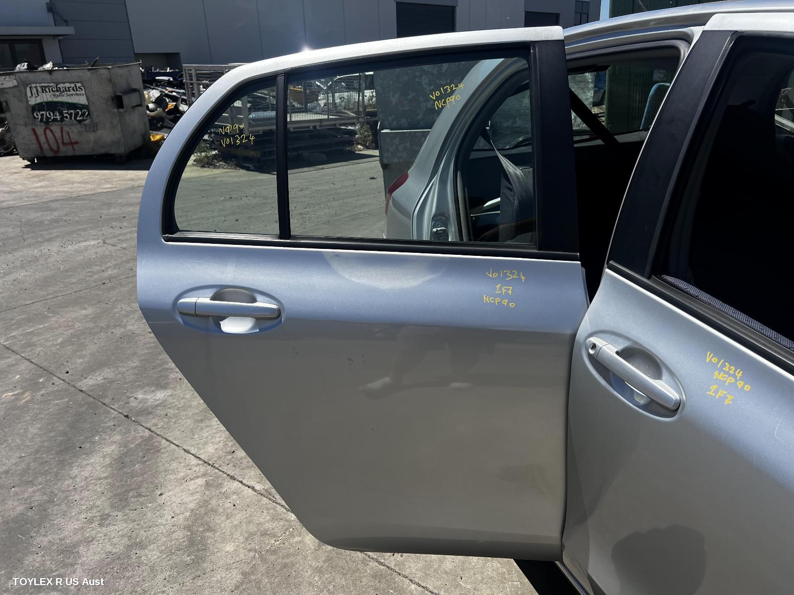 TOYOTA YARIS 2010 Right Rear Door Sliding NCP9#, HATCH, 10/05-07/11 (AUS ONLY)