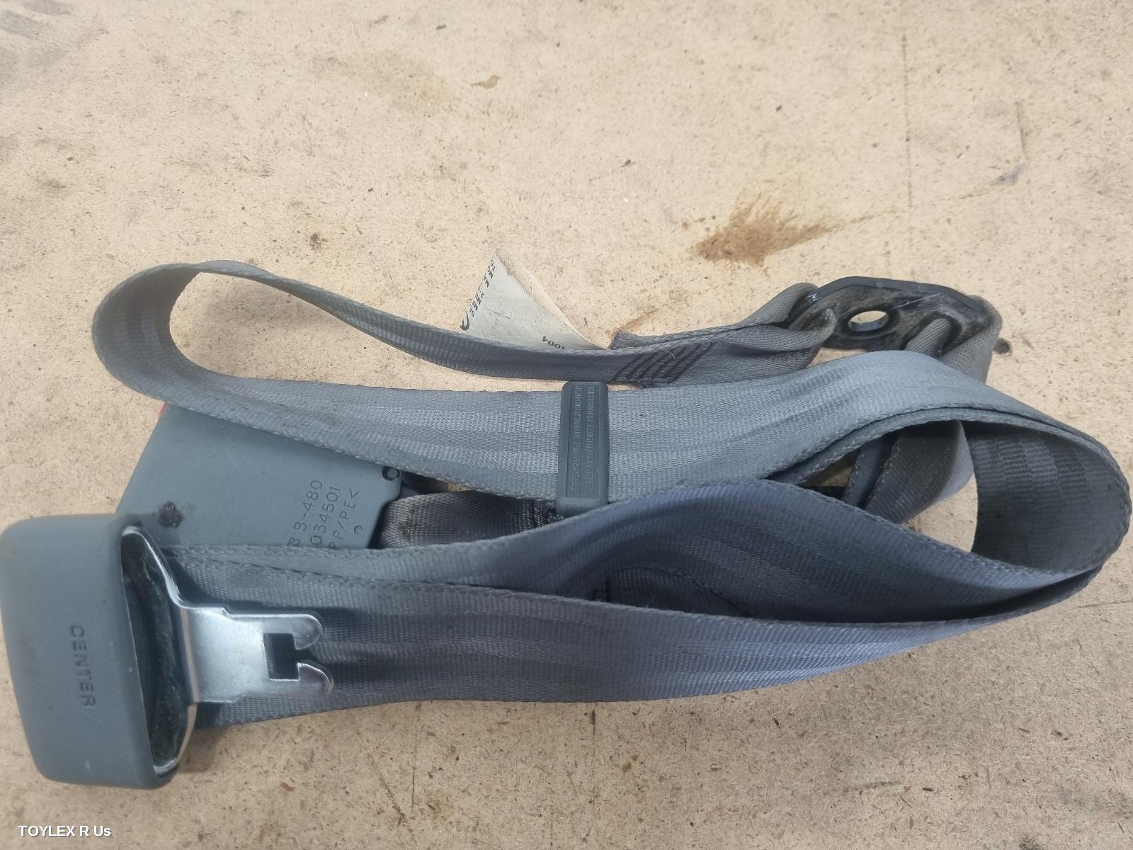 TOYOTA HILUX 2007 Seatbelt/Stalk CENTRE REAR, SEAT BELT ONLY, DUAL CAB, LIGHT GREY