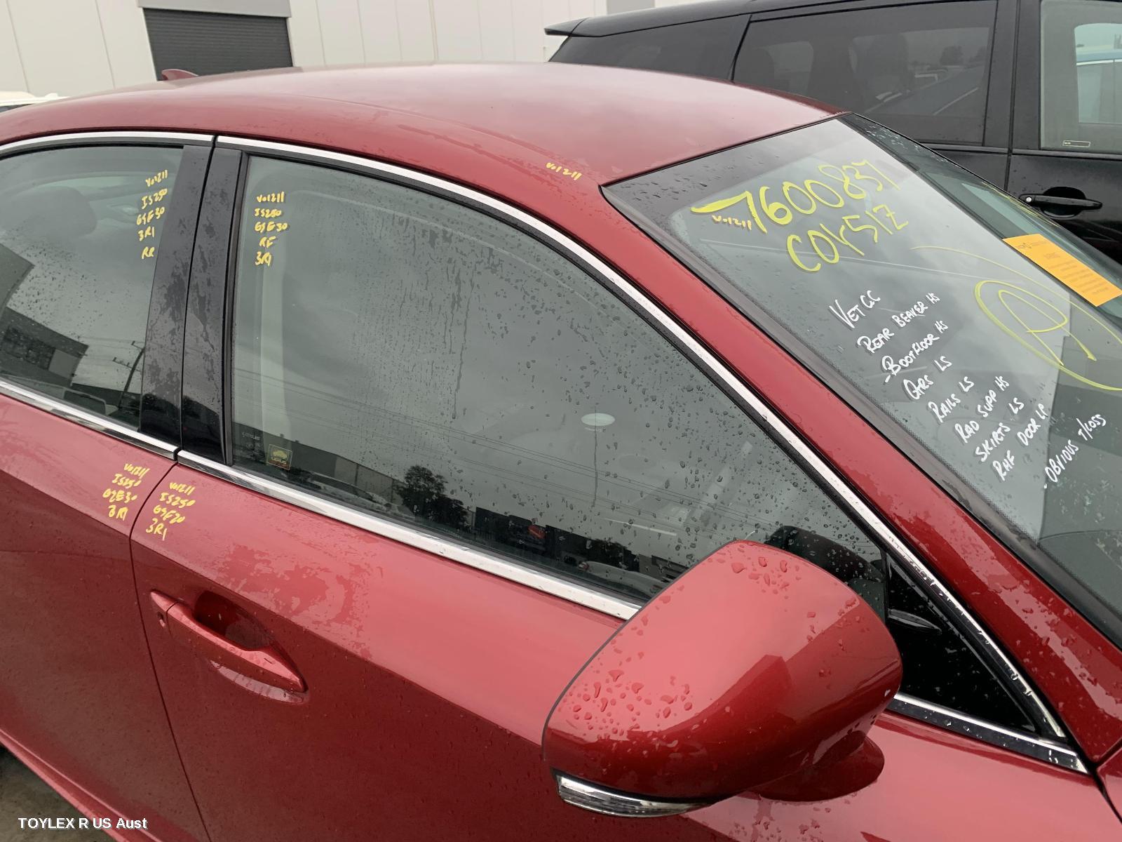 LEXUS IS SERIES 2013 Right Front Door Window XE30