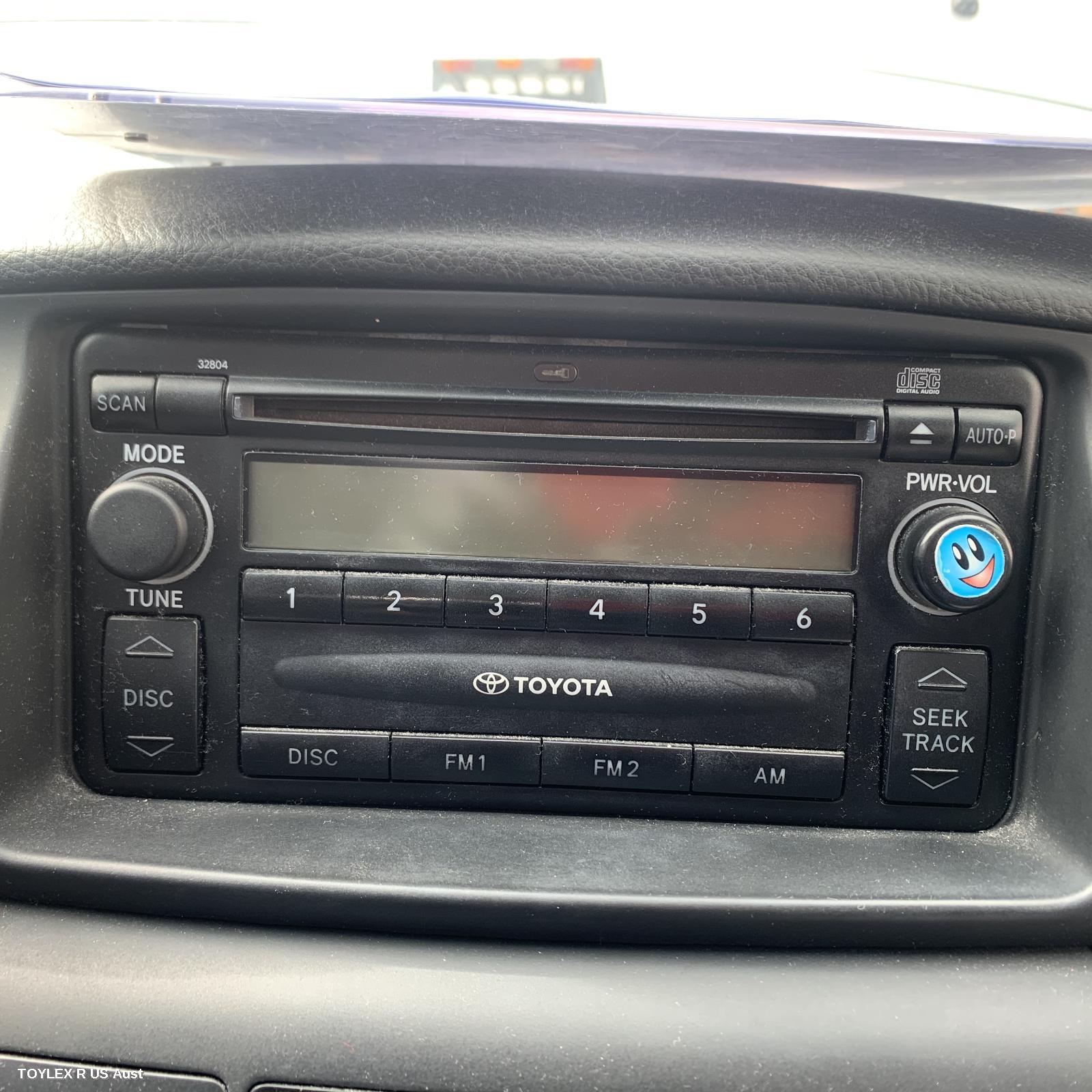 TOYOTA COROLLA 2003 Radio/Cd/Dvd/Sat/Tv SINGLE DISC CD PLAYER (P/N ON FACE 32804), ZZE122