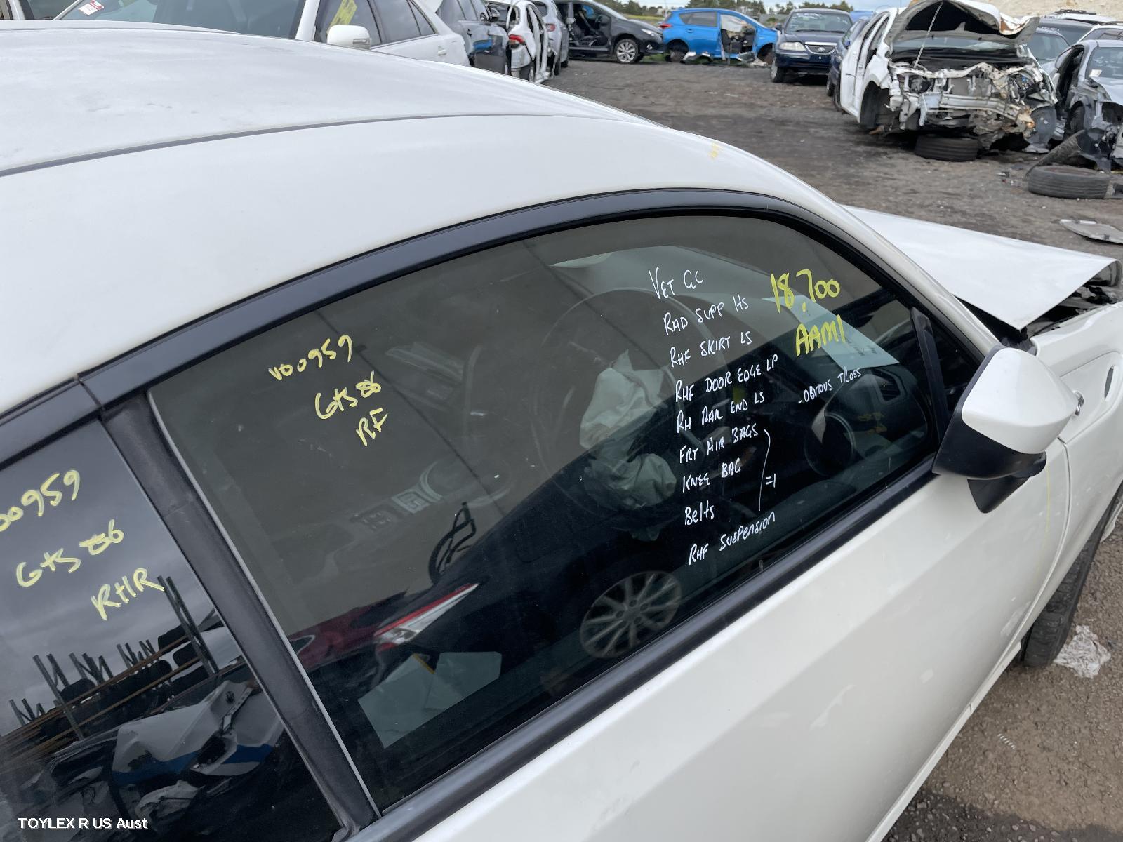 TOYOTA 86 2014 Right Front Door Window ZN6