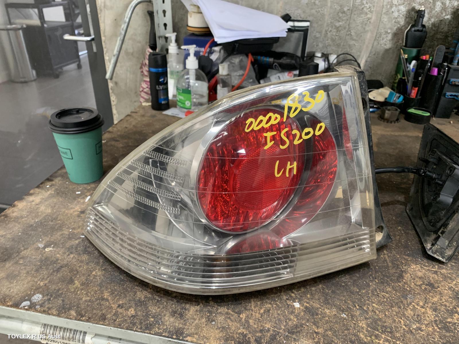 LEXUS IS200/IS300 2002 Left Taillight IS200/IS300, CHROME INSERT, LENS# 53-5