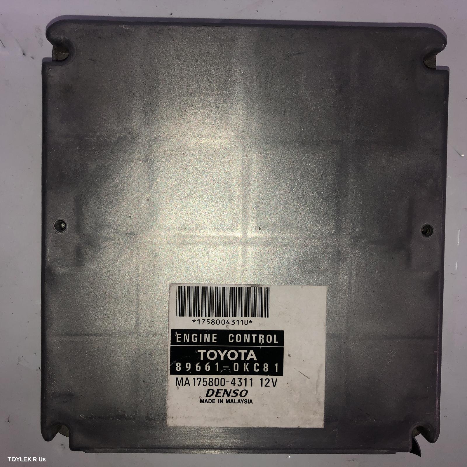 TOYOTA HILUX 2013 Ecu ENGINE ECU, 3.0, 1KD-FTV, DIESEL, AUTO, P/N 89661-0KC81, ECU ONLY