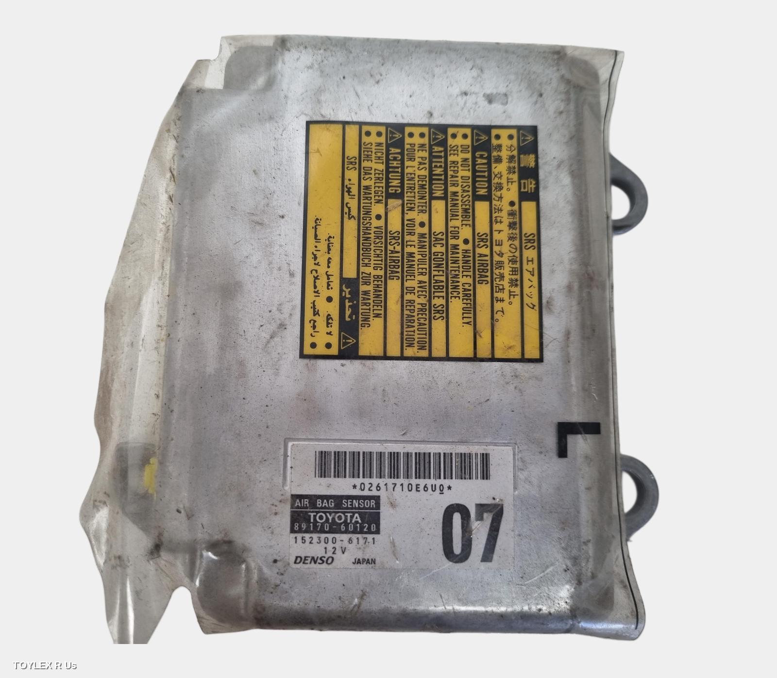 TOYOTA PRADO 2007 Airbag Module/Sensor 120 SERIES, MODULE, W/ VSC TYPE, P/N 8917060120