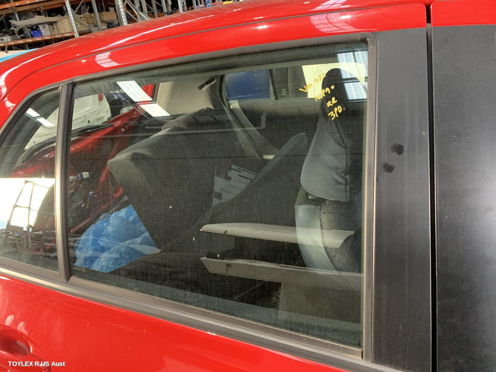 TOYOTA YARIS 2008 Right Rear Door Window NCP9#, HATCH