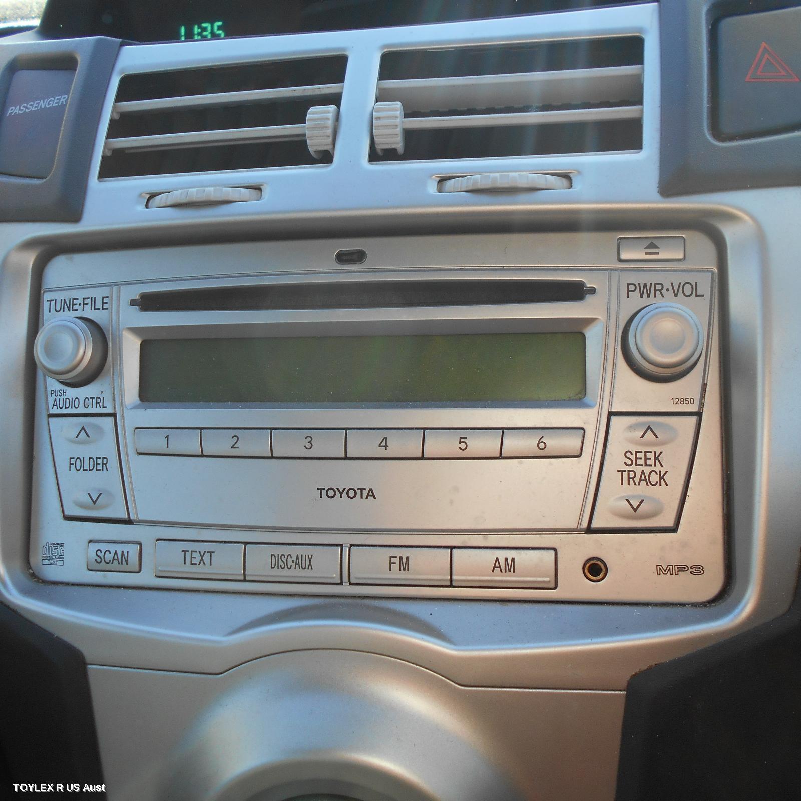 TOYOTA YARIS 2007 Radio/Cd/Dvd/Sat/Tv CD/MP3 PLAYER, NCP9#, SINGLE