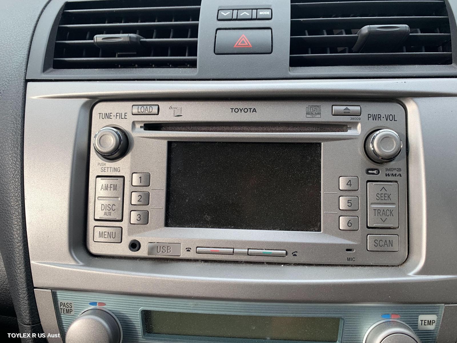 TOYOTA CAMRY 2010 Radio/Cd/Dvd/Sat/Tv CD STACKER-6 DISC, ACV40/AHV40, W/ BLUETOOTH & REVERSE CAMERA TYPE