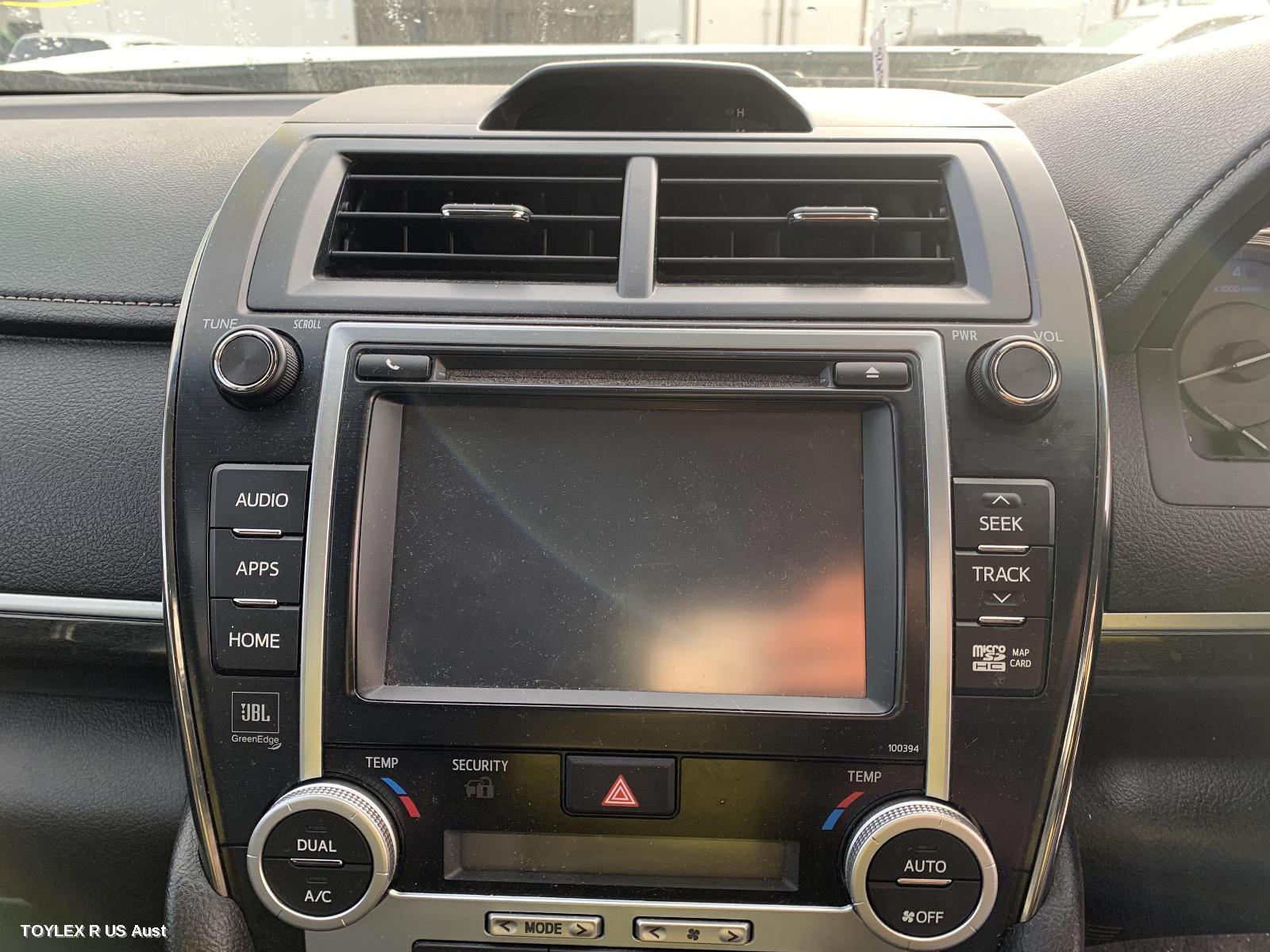 TOYOTA CAMRY 2017 Radio/Cd/Dvd/Sat/Tv 7in SAT NAV HEAD UNIT (P/N ON FACE 100394), ASV50/AVV50