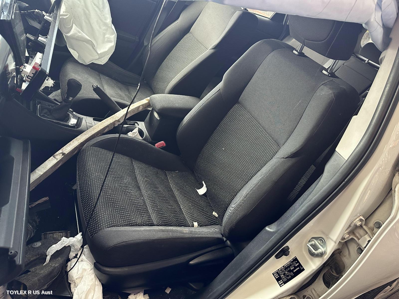 TOYOTA COROLLA 2015 Front Seat LH FRONT, ZRE182R, HATCH, CLOTH, ASCENT/ASCENT SPORT