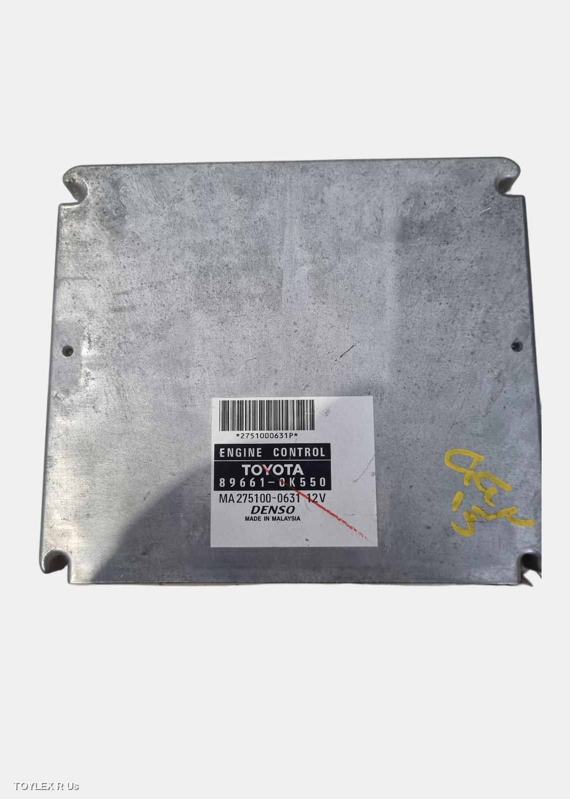 TOYOTA HILUX 2009 Ecu ENGINE ECU, 4.0, 1GR-FE, PETROL, AUTO, 2WD, P/N 89661-0K550, ECU ONLY