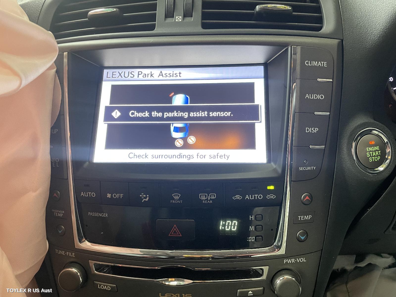 LEXUS IS250/IS250C 2012 Radio/Cd/Dvd/Sat/Tv DISPLAY/CONTROL UNIT, SAT NAV TYPE, GSE20R