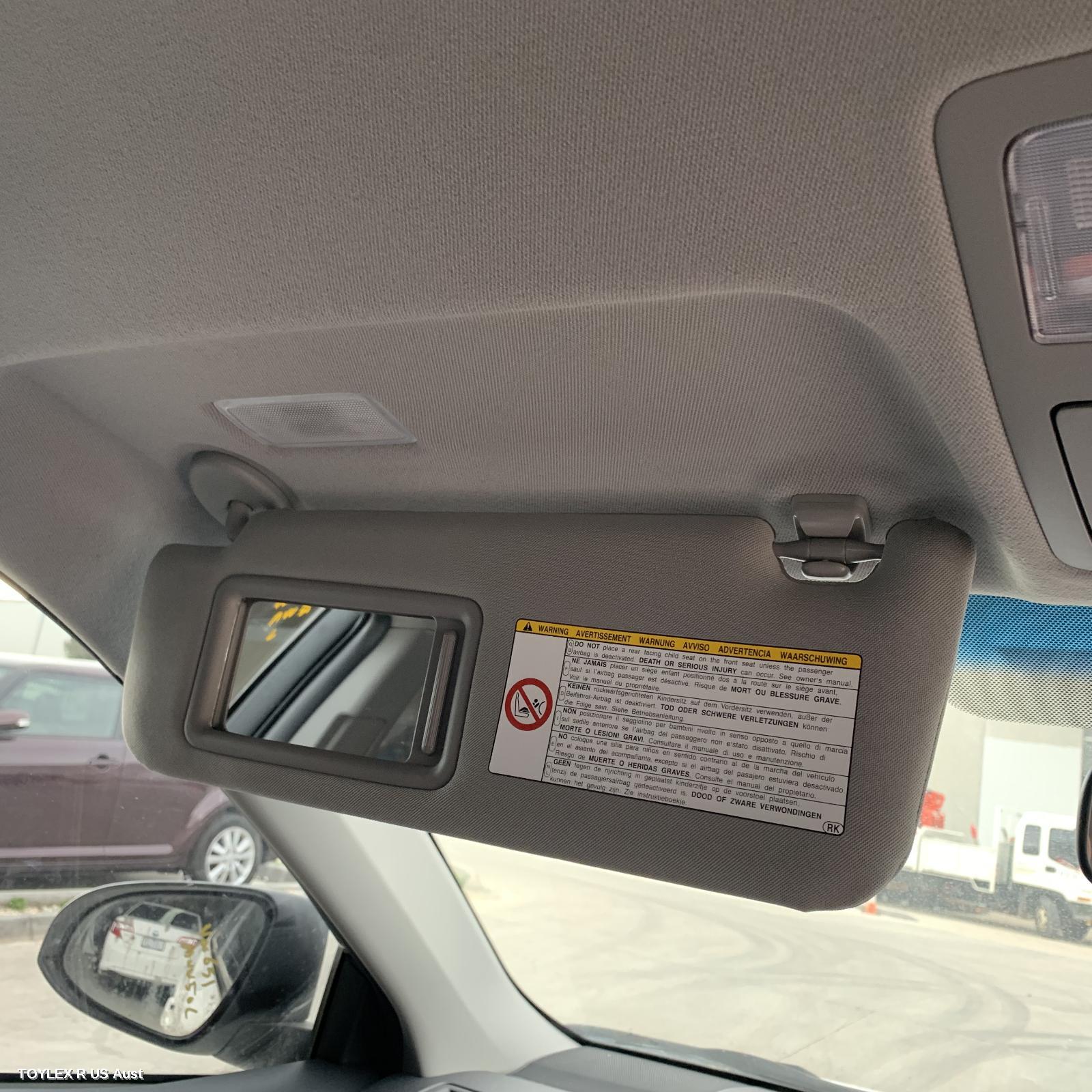 TOYOTA CAMRY 2017 Sunvisor ASV50/AVV50, LH SIDE, W/ LAMP TYPE