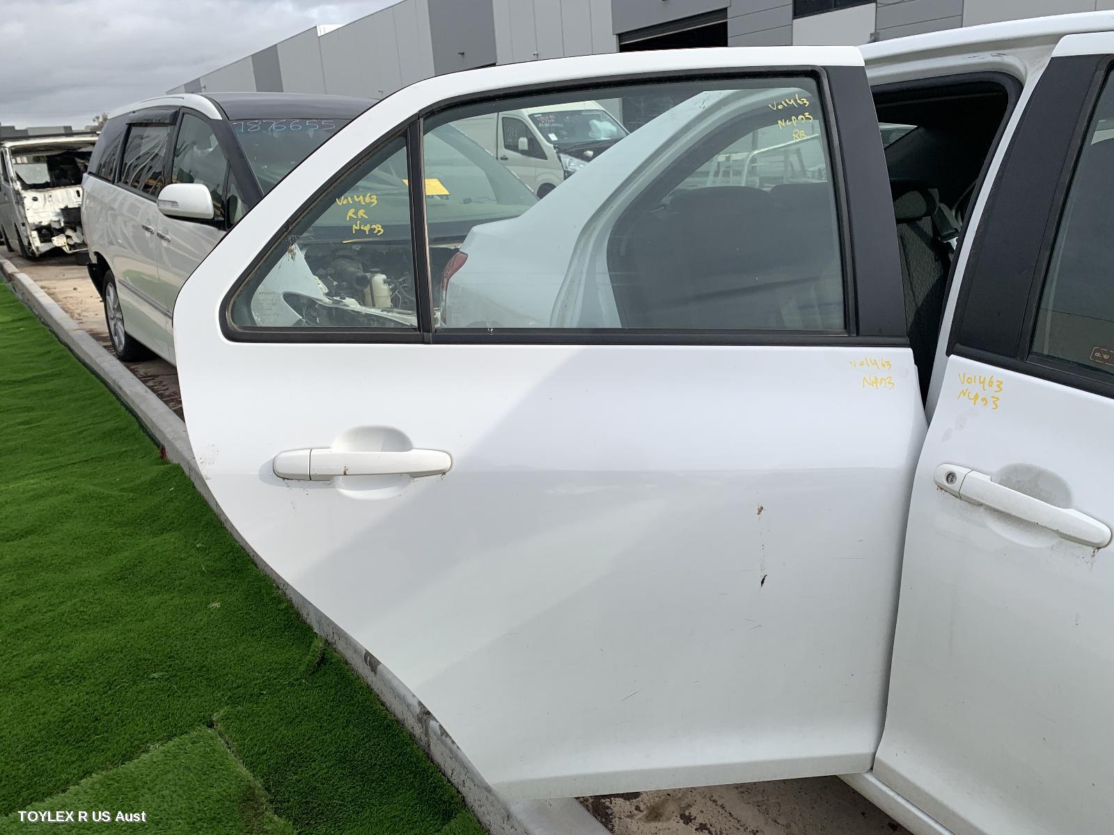 TOYOTA YARIS 2011 Right Rear Door Sliding NCP9#, SEDAN, 03/06-06/16 (AUS ONLY)