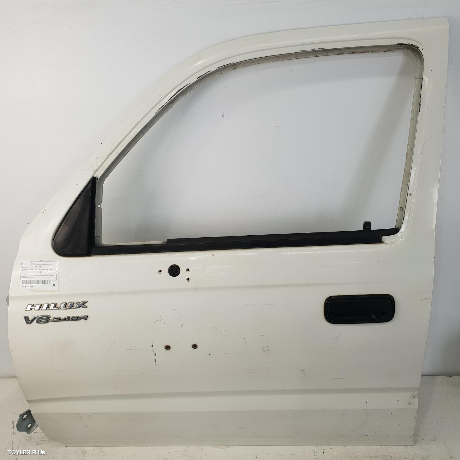 TOYOTA HILUX 2004 Left Front Door DUAL CAB, TRAY BACK, 1/4 GLASS TYPE