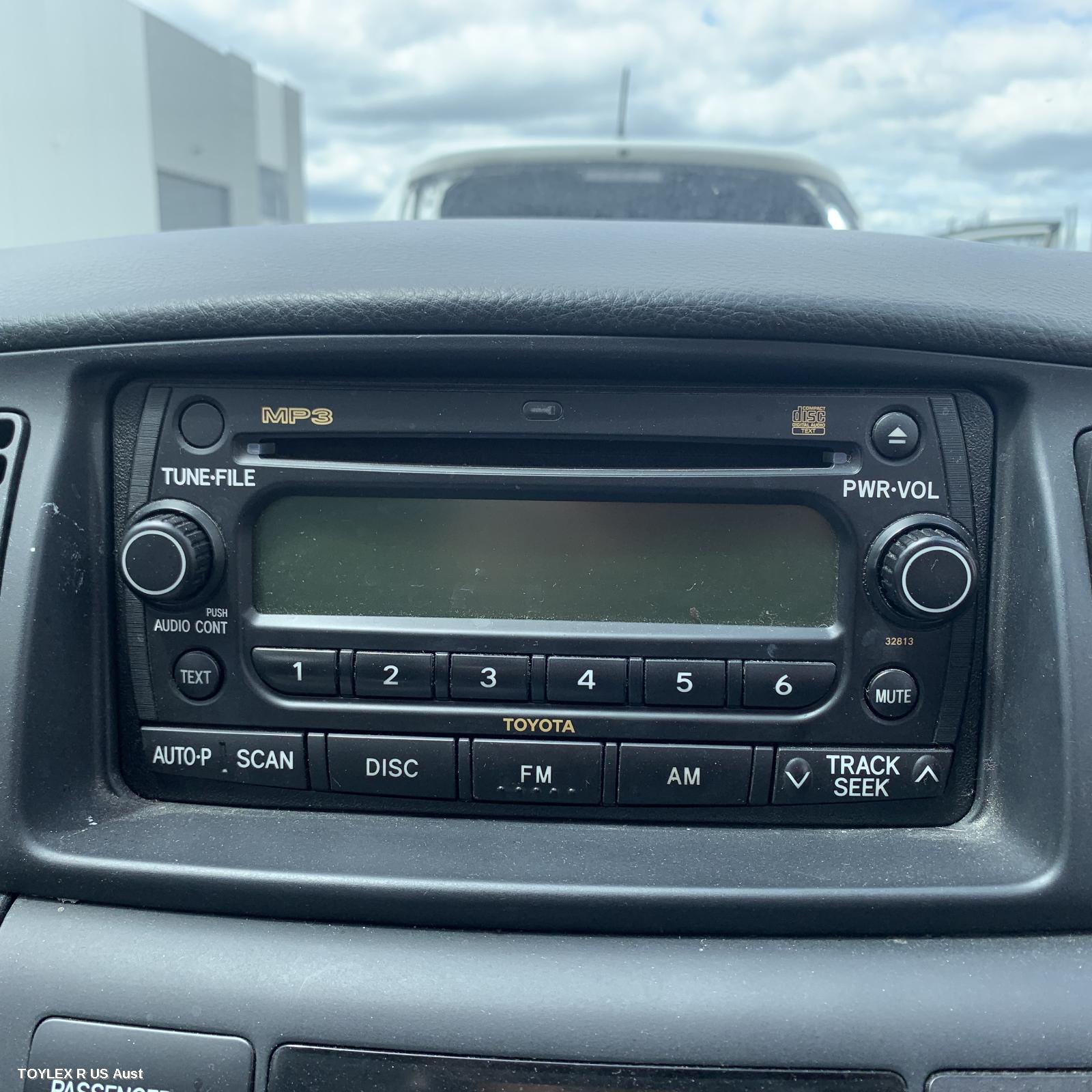TOYOTA COROLLA 2006 Radio/Cd/Dvd/Sat/Tv SINGLE DISC CD PLAYER (P/N ON FACE 32813), ZZE122