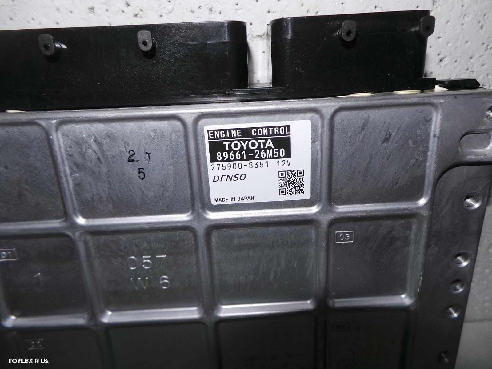 TOYOTA HIACE 2016 Ecu ENGINE ECU, 3.0, 1KD-FTV, DIESEL, P/N 89661-26M50, ECU ONLY, KDH