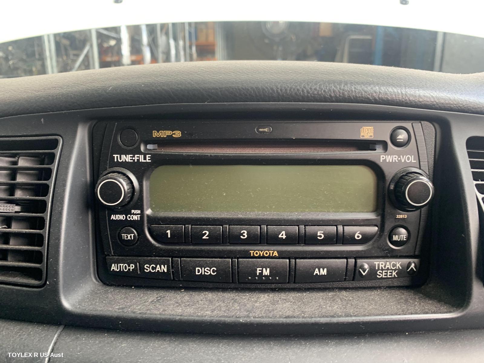 TOYOTA COROLLA 2006 Radio/Cd/Dvd/Sat/Tv SINGLE DISC CD PLAYER (P/N ON FACE 32813), ZZE122