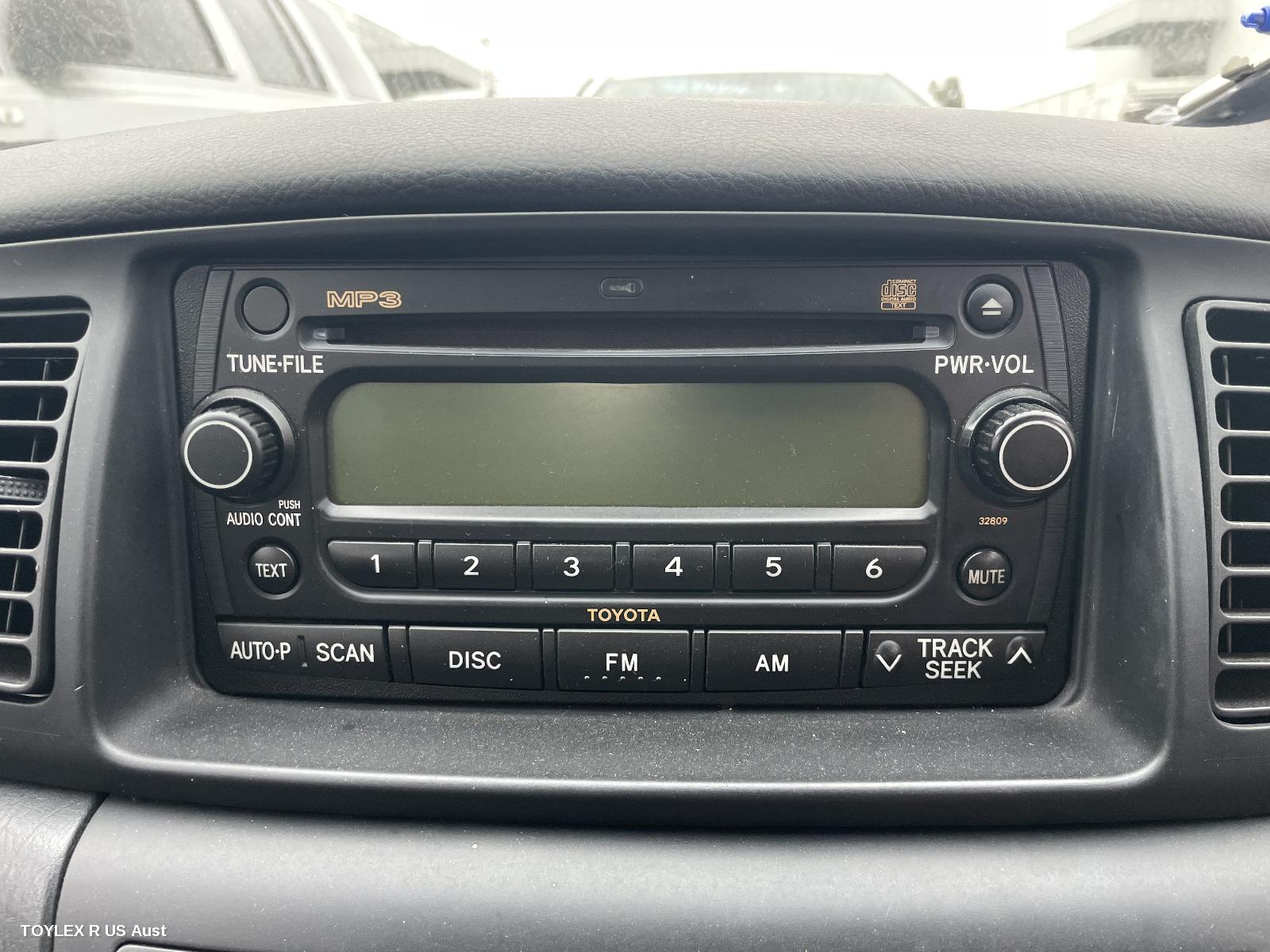 TOYOTA COROLLA 2005 Radio/Cd/Dvd/Sat/Tv SINGLE DISC CD PLAYER (P/N ON FACE 32809), ZZE122