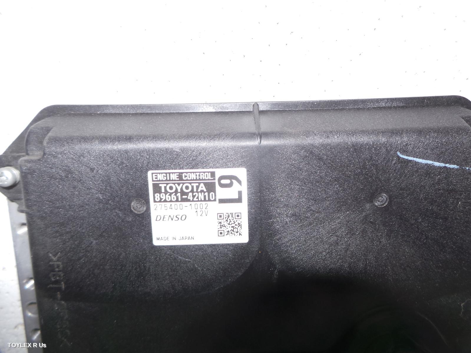 TOYOTA RAV4 2012 Ecu ENGINE ECU, 2.4, 2AZ-FE, AUTO T/M, 89661-42N10, SEC SET (ECU/IMM/READER/KEY), ACA33