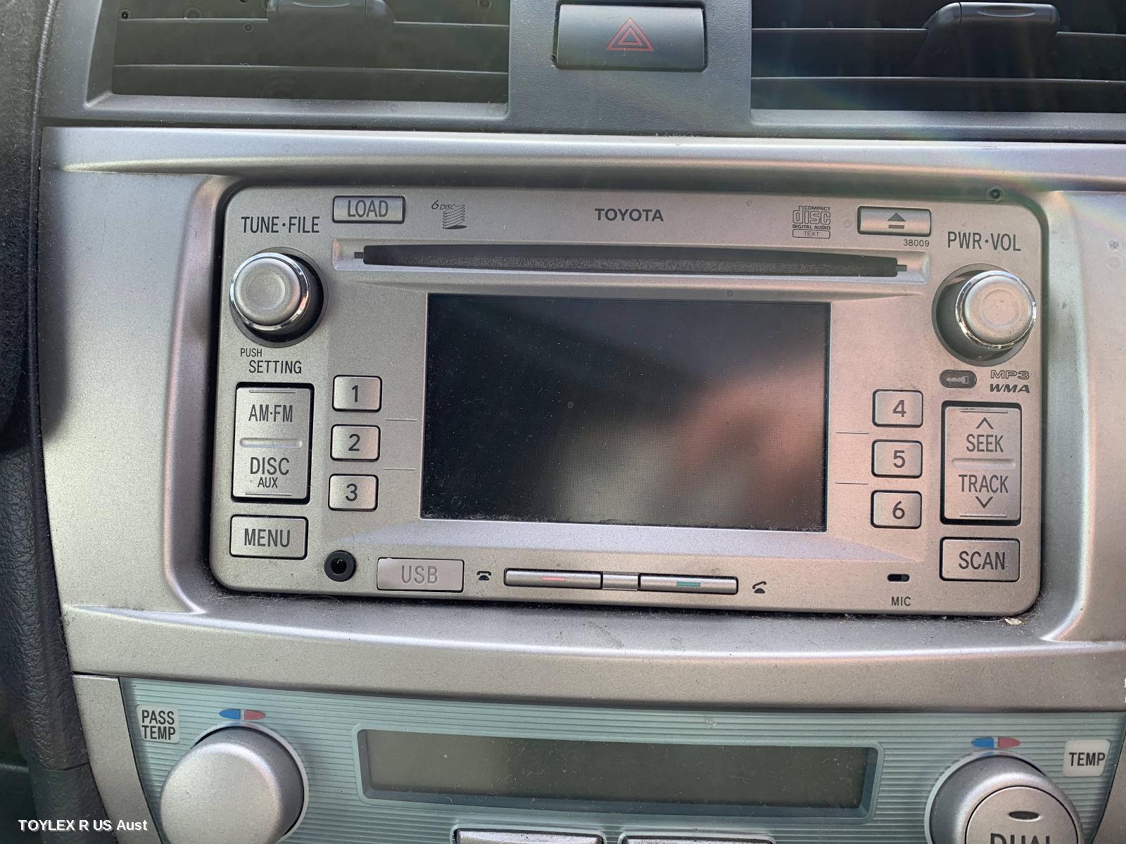TOYOTA CAMRY 2010 Radio/Cd/Dvd/Sat/Tv CD STACKER-6 DISC, ACV40, W/ BLUETOOTH & REVERSE CAMERA TYPE