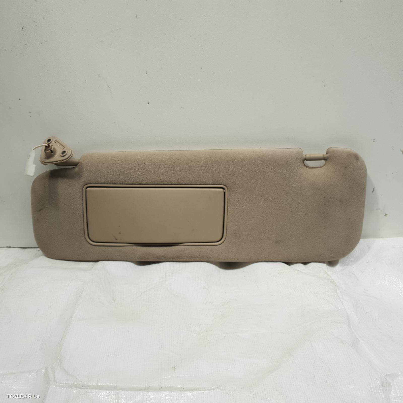 TOYOTA LANDCRUISER 2005 Sunvisor 100 SERIES, LH SIDE, TAN, CLOTH, EXTENDABLE TYPE