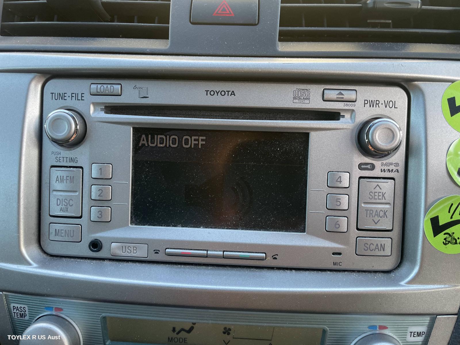 TOYOTA CAMRY 2010 Radio/Cd/Dvd/Sat/Tv CD STACKER-6 DISC, ACV40, W/ BLUETOOTH & REVERSE CAMERA TYPE