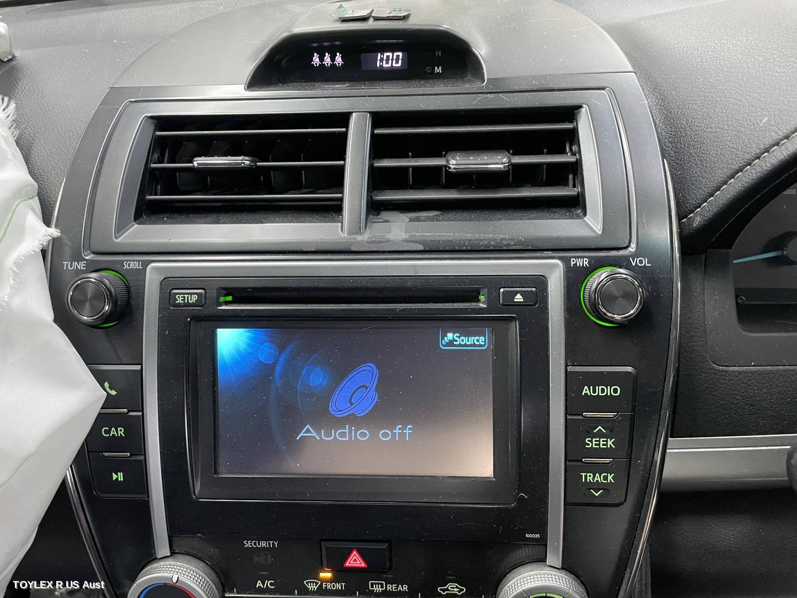 TOYOTA CAMRY 2012 Radio/Cd/Dvd/Sat/Tv 6.1in TOUCHSCREEN (P/N ON FACE 100035), ASV50/AVV50