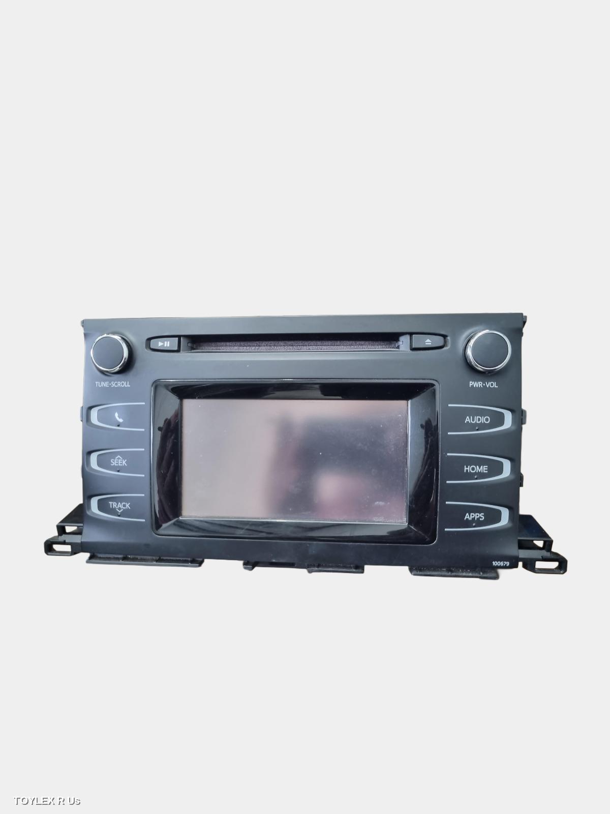 TOYOTA KLUGER 2018 Radio/Cd/Dvd/Sat/Tv CD PLAYER/BLUETOOTH/REVERSE CAMERA UNIT, GSU50/GSU55