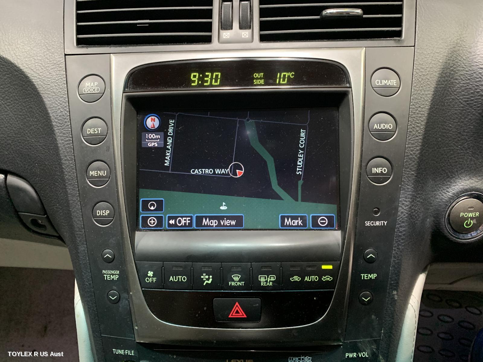 LEXUS GS 2008 Radio/Cd/Dvd/Sat/Tv 190 SERIES