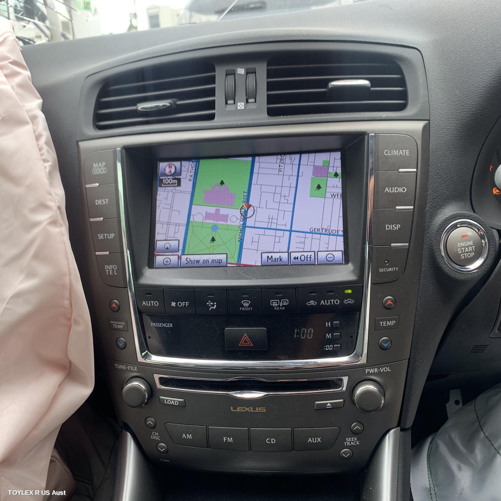 LEXUS IS250/IS250C 2012 Radio/Cd/Dvd/Sat/Tv DISPLAY/CONTROL UNIT, SAT NAV TYPE, GSE20R