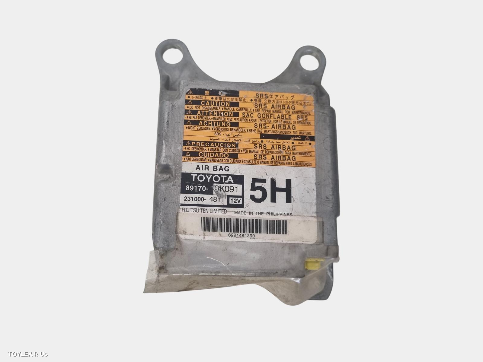 TOYOTA HILUX 2013 Airbag Module/Sensor MODULE, DUAL CAB, P/N 891700K091