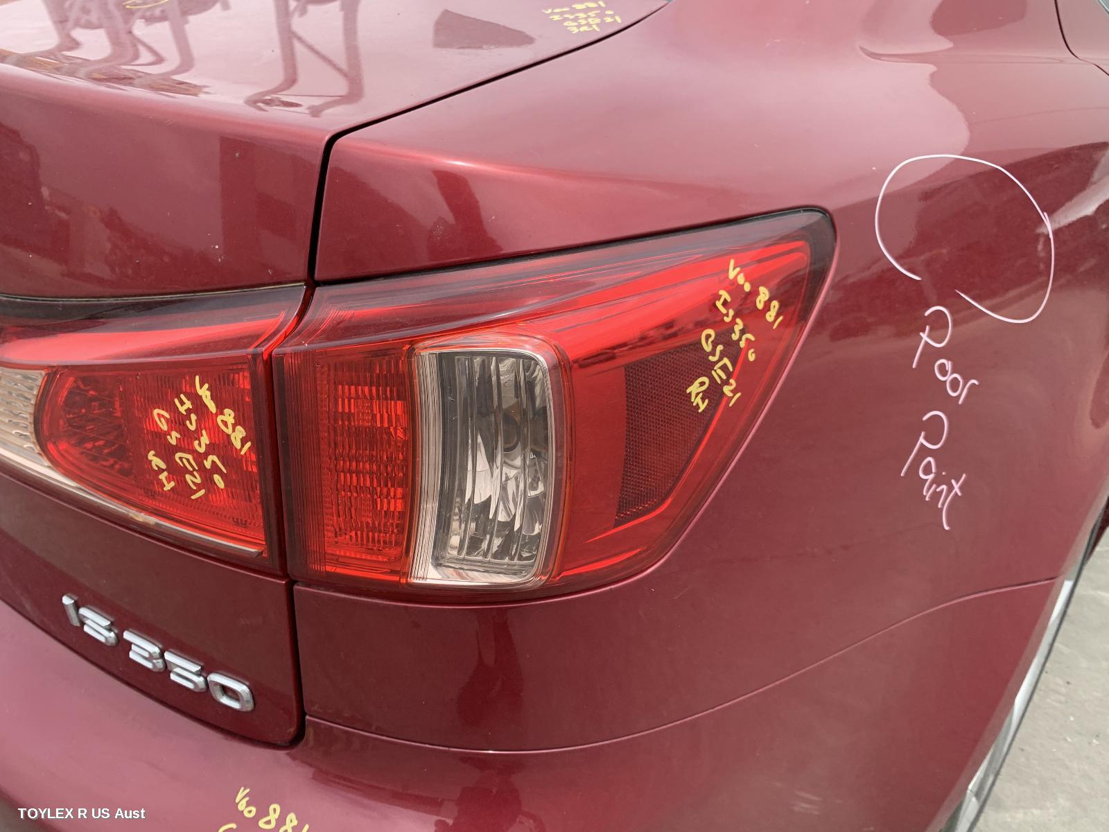 LEXUS IS250/IS250C 2011 Right Taillight IS250/IS350, GSE20R/GSE21R, SEDAN