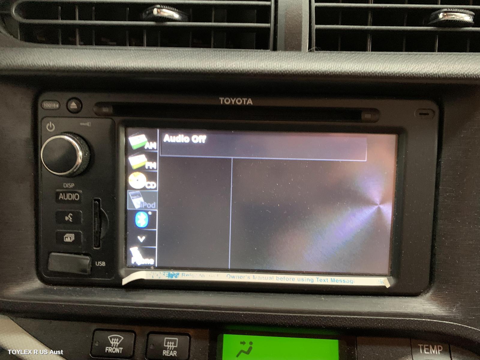TOYOTA PRIUS 2014 Radio/Cd/Dvd/Sat/Tv NHP10, PRIUS C, RADIO/CD PLAYER