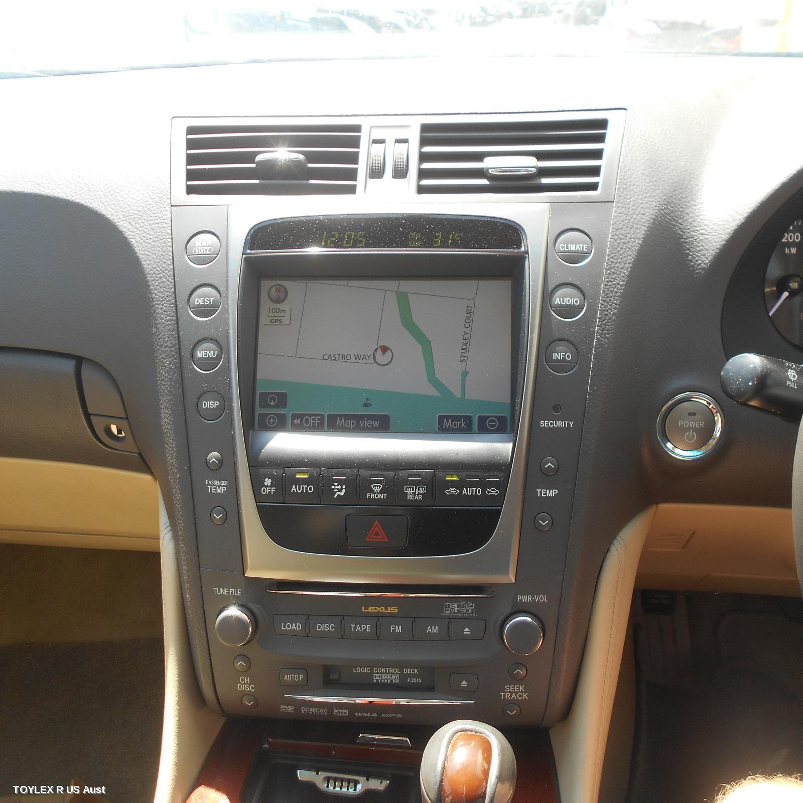 LEXUS GS, Radio/Cd/Dvd/Sat/Tv, 190 SERIES, 03/05-12/11